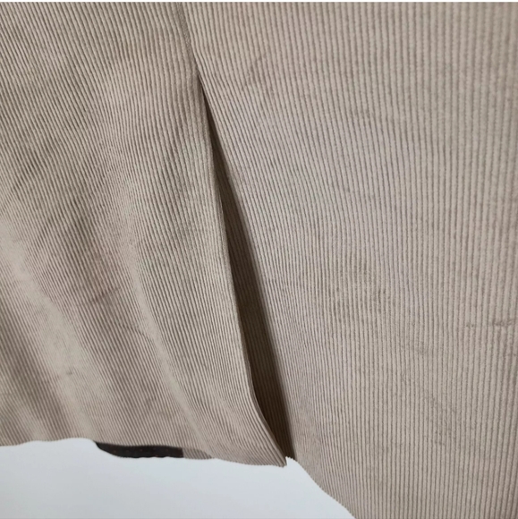 Chaps Mens Corduroy Sport Coat 46L Tan Elbow Patches Two Button Blazer Jacket - Picture 5 of 11